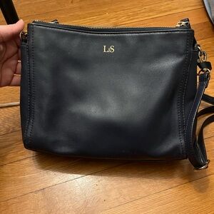 Lo and Sons Pearl crossbody purse Navy